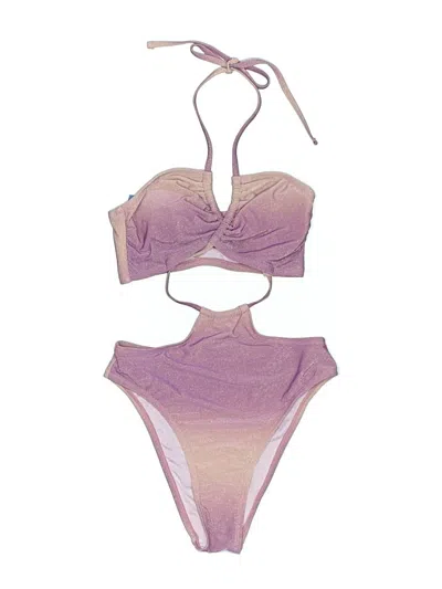 Pre-owned Unbranded Two Piece Swimsuit In Purple