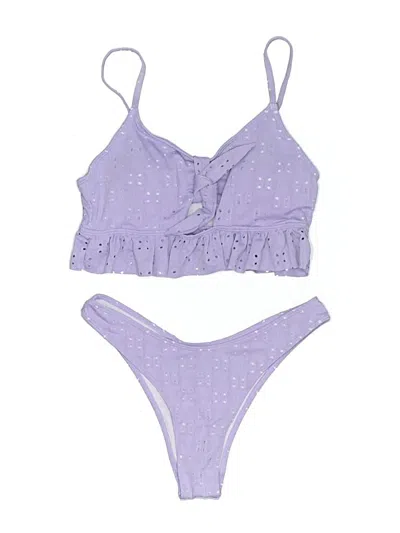 Pre-owned Unbranded Two Piece Swimsuit In Purple