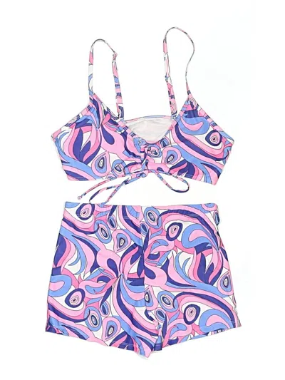 Pre-owned Unbranded Two Piece Swimsuit In Purple