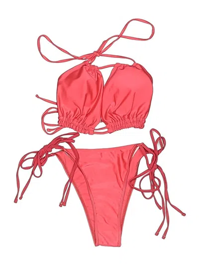 Pre-owned Unbranded Two Piece Swimsuit In Red