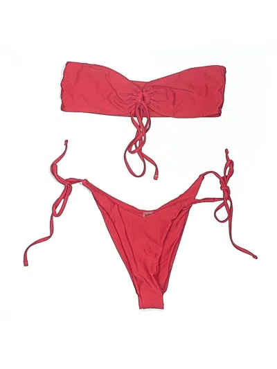 Pre-owned Unbranded Two Piece Swimsuit In Red