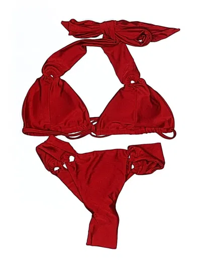 Pre-owned Unbranded Two Piece Swimsuit In Red