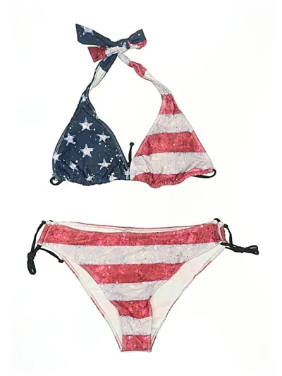 Pre-owned Unbranded Two Piece Swimsuit In Red