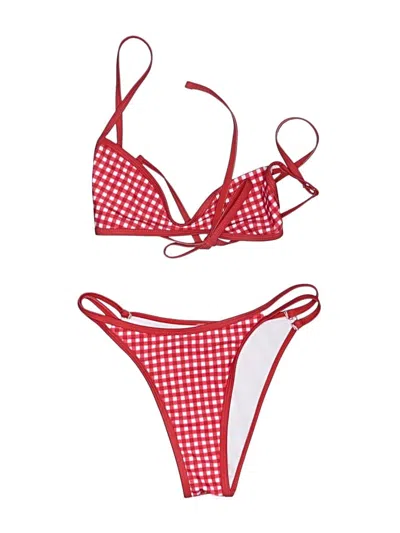 Pre-owned Unbranded Two Piece Swimsuit In Red