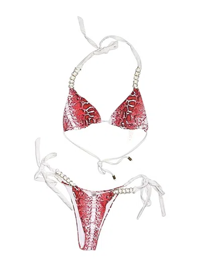 Pre-owned Unbranded Two Piece Swimsuit In Red