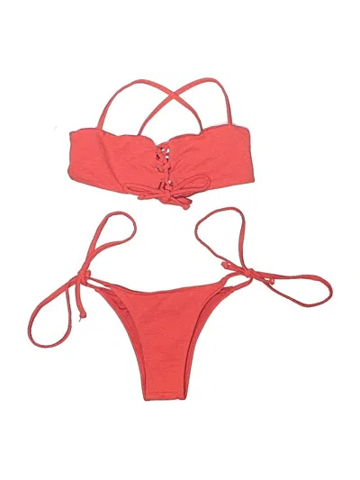 Pre-owned Unbranded Two Piece Swimsuit In Red