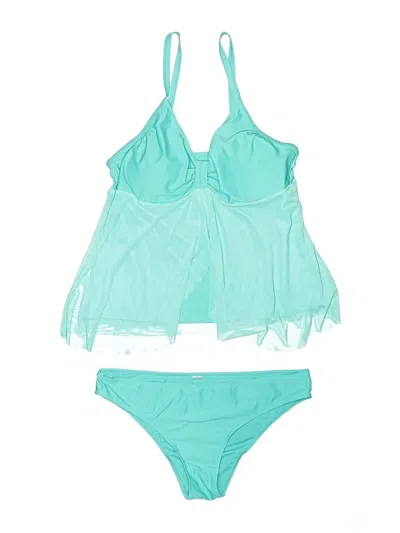 Pre-owned Unbranded Two Piece Swimsuit In Teal