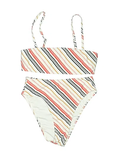 Pre-owned Unbranded Two Piece Swimsuit In White