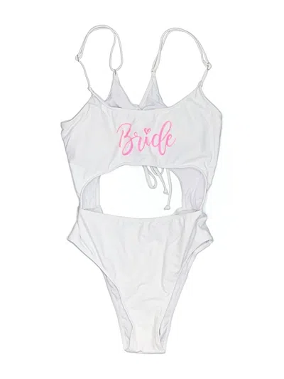 Pre-owned Unbranded Two Piece Swimsuit In White