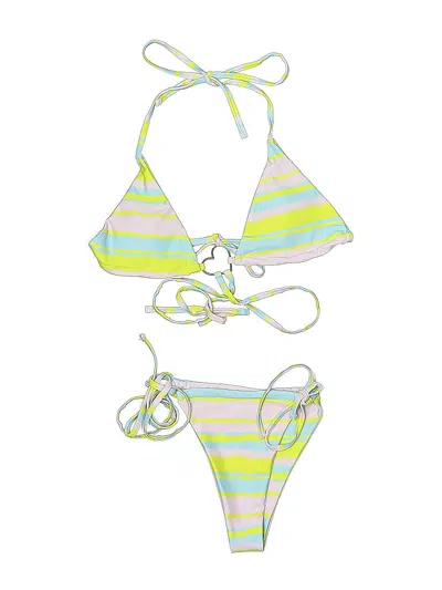Pre-owned Unbranded Two Piece Swimsuit In Yellow