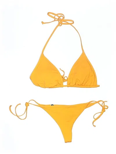 Pre-owned Unbranded Two Piece Swimsuit In Yellow