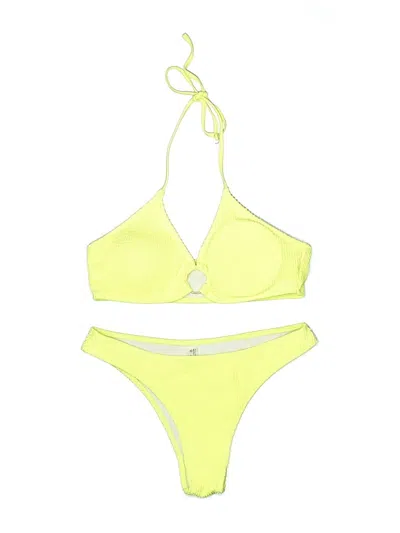 Pre-owned Unbranded Two Piece Swimsuit In Yellow