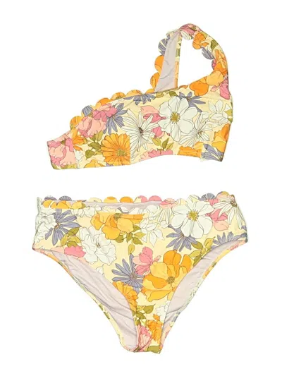 Pre-owned Unbranded Two Piece Swimsuit In Yellow