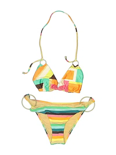 Pre-owned Unbranded Two Piece Swimsuit In Yellow