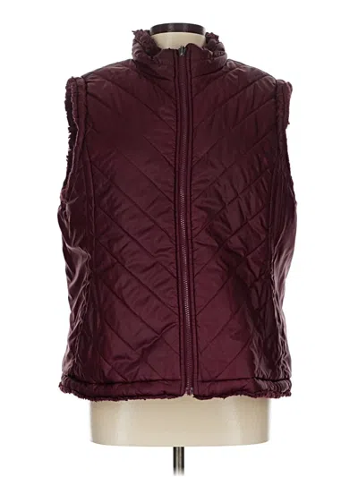 Pre-owned Unbranded Vest In Burgundy