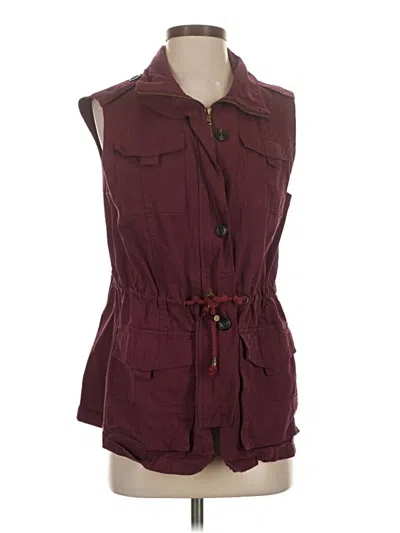 Pre-owned Unbranded Vest In Burgundy