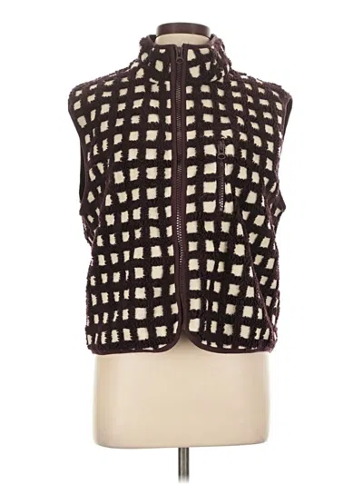 Pre-owned Unbranded Vest In Burgundy