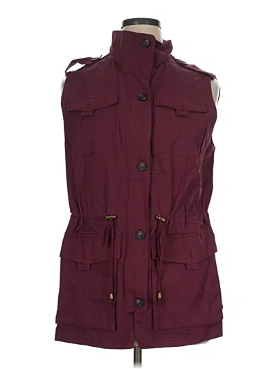 Pre-owned Unbranded Vest In Burgundy