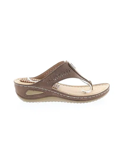 Pre-owned Unbranded Wedges In Brown