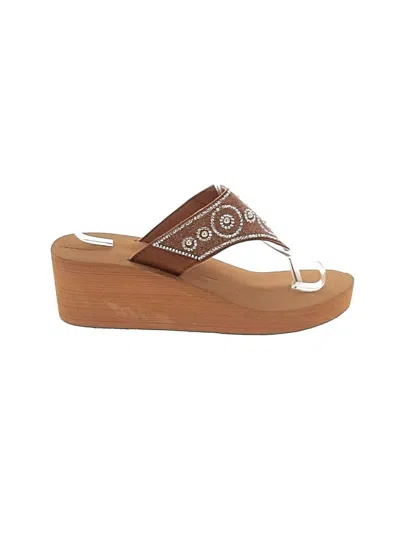 Pre-owned Unbranded Wedges In Brown