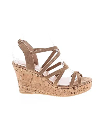 Pre-owned Unbranded Wedges In Tan