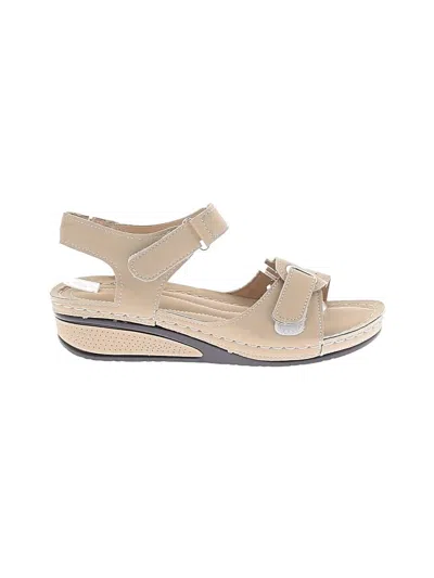 Pre-owned Unbranded Wedges In Tan