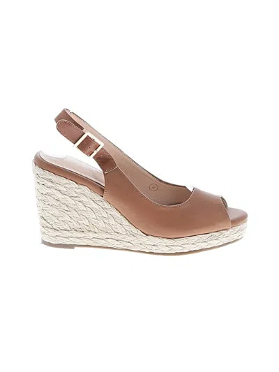 Pre-owned Unbranded Wedges In Tan