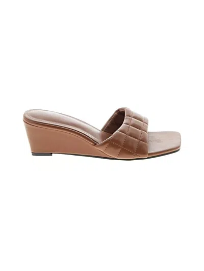 Pre-owned Unbranded Wedges In Tan