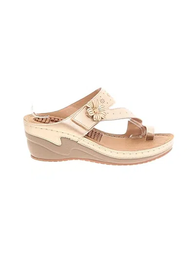 Pre-owned Unbranded Wedges In Tan