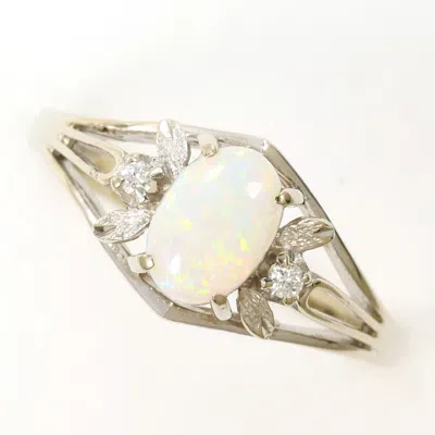 Pre-owned Unbranded White Gold White Gold (14k) Band Ring ()