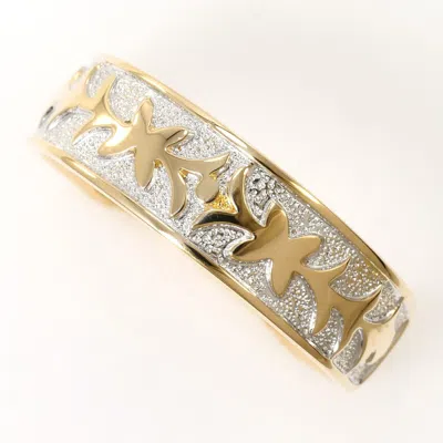Pre-owned Unbranded White Gold Yellow Gold White Gold (10k) Yellow Gold (10k) Band Ring () In White Gold, Yellow Gold