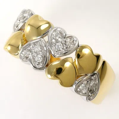 Pre-owned Unbranded White Gold Yellow Gold Yellow Gold (18k) White Gold (18k) Band Ring () In White Gold, Yellow Gold