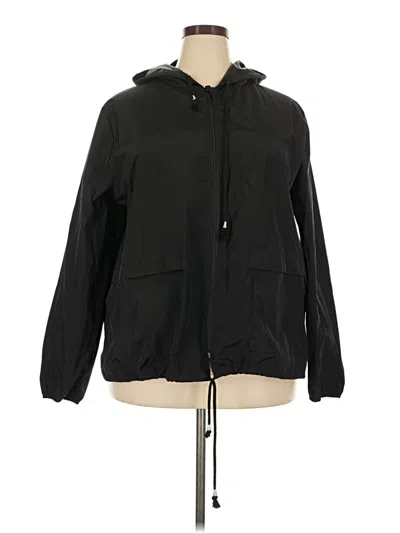 Pre-owned Unbranded Windbreaker Jacket In Black