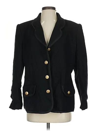 Pre-owned Unbranded Wool Blazer Jacket In Black