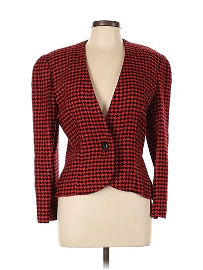 Pre-owned Unbranded Wool Blazer Jacket In Red