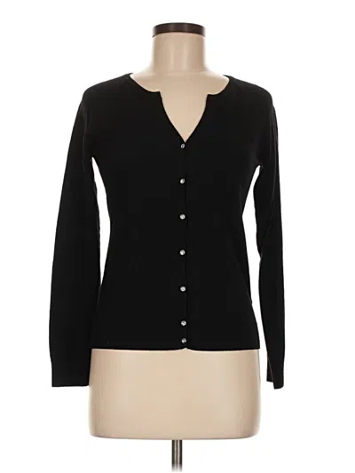 Pre-owned Unbranded Wool Cardigan Sweater In Black