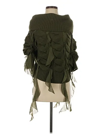 Pre-owned Unbranded Wool Cardigan Sweater In Green