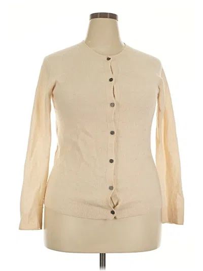 Pre-owned Unbranded Wool Cardigan Sweater In Tan