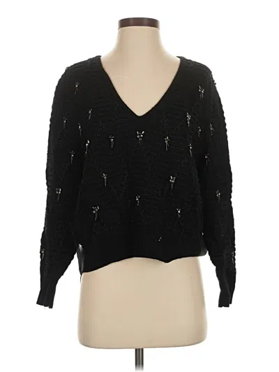 Pre-owned Unbranded Wool Pullover Sweater In Black