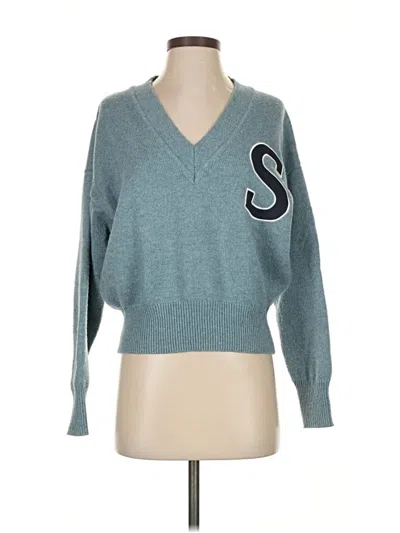 Pre-owned Unbranded Wool Pullover Sweater In Blue