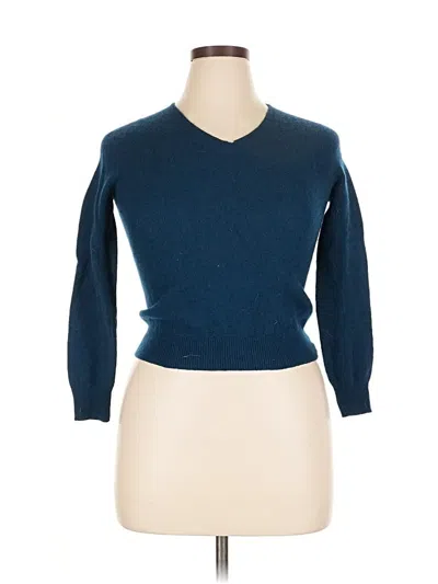 Pre-owned Unbranded Wool Pullover Sweater In Blue