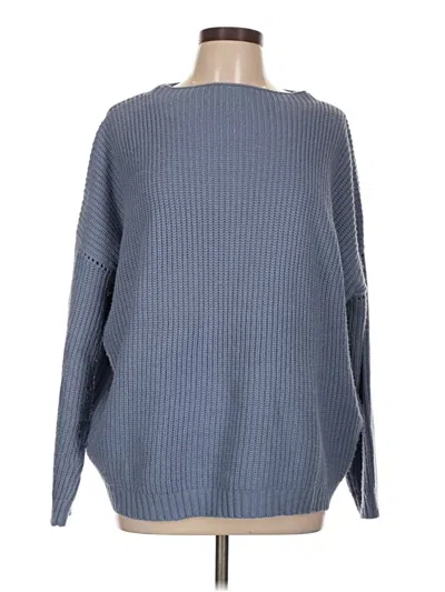 Pre-owned Unbranded Wool Pullover Sweater In Blue