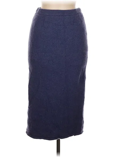 Pre-owned Unbranded Wool Skirt In Blue