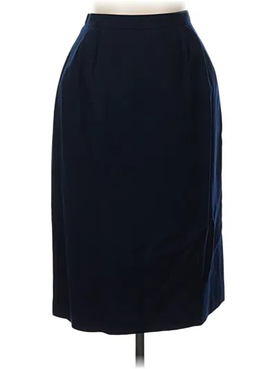 Pre-owned Unbranded Wool Skirt In Blue