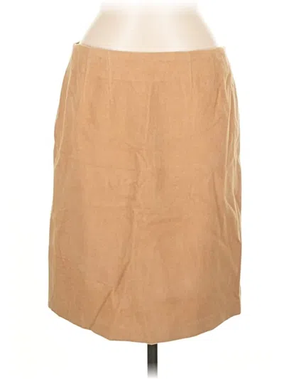 Pre-owned Unbranded Wool Skirt In Brown