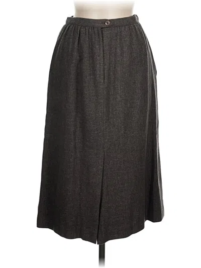 Pre-owned Unbranded Wool Skirt In Brown