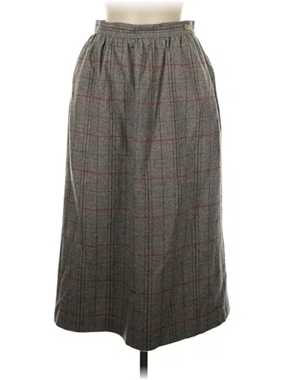 Pre-owned Unbranded Wool Skirt In Gray