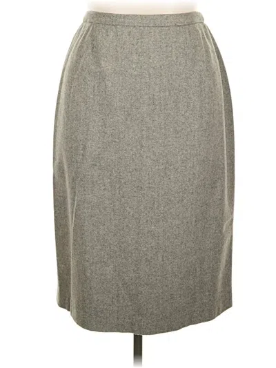 Pre-owned Unbranded Wool Skirt In Gray