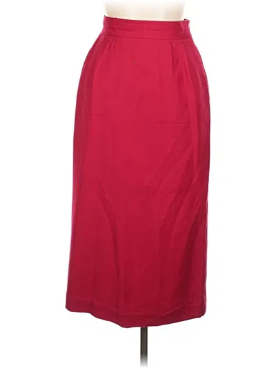 Pre-owned Unbranded Wool Skirt In Red