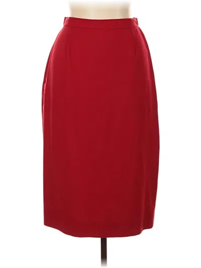 Pre-owned Unbranded Wool Skirt In Red